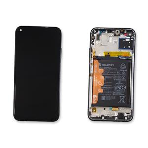 DISPLAY LCD PER HUAWEI P40 LITE NERO CON FRAME + BATTERIA 02353KFU