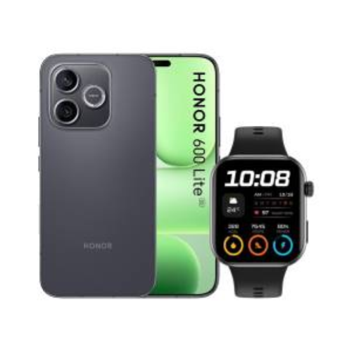HONOR 600 LITE 5G 8+256GB 6.6" VELVET BLACK ITALIA + WATCH 2I BLACK