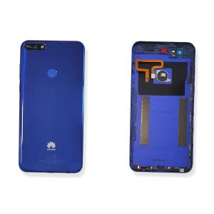 BACK COVER Y7 2018 BLU W/VETRO CAM 97070THH