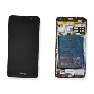 DISPLAY LCD PER HUAWEI Y5 2017 / Y6 2017 / NOVA YOUNG NERO 02351DMD CON FRAME