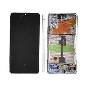 DISPLAY LCD PER SAMSUNG A908B A90 5G 2019 BIANCO CON FRAME GH82-21092B - SERVICE PACK