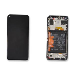 DISPLAY LCD PER HUAWEI P40 LITE 5G NERO CON FRAME + BATTERIA 02353SUN - SERVICE PACK