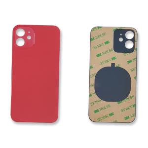 VETRO POSTERIORE PER IPHONE 12 ROSSO (BIG HOLE) COMPATIBILE
