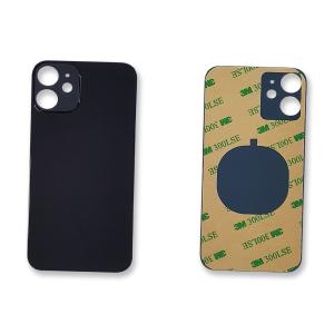 VETRO POSTERIORE PER IPHONE 12 MINI NERO (BIG HOLE) COMPATIBILE