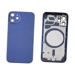 BACK COVER PER IPHONE 12 MINI BLU CON FRAME COMPATIBILE