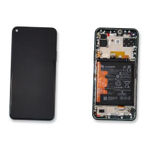 DISPLAY LCD PER HUAWEI P40 LITE 5G VERDE CON FRAME + BATTERIA 02353SUP