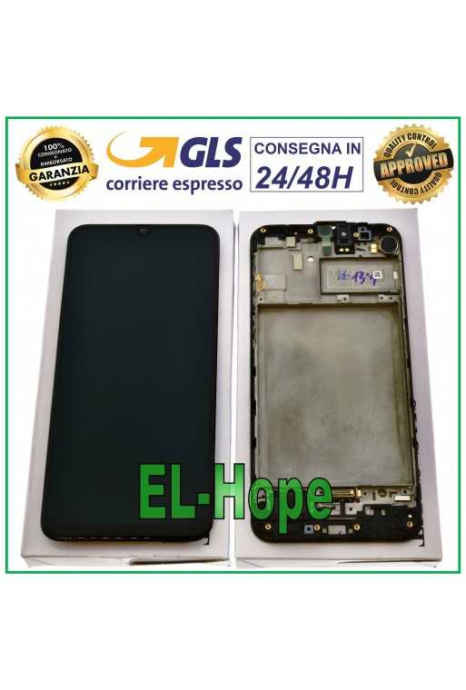 DISPLAY ORIGINALE FRAME SAMSUNG M31 SM-M315F M315 TOUCH SCREEN NERO GH82-22405A