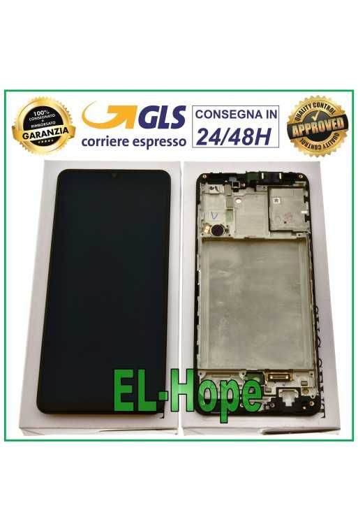 DISPLAY ORIGINALE FRAME SAMSUNG A31 SM-A315F A315 TOUCH SCREEN NERO GH82-22761A