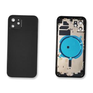 BACK COVER PER IPHONE 12 NERO COMPATIBILE