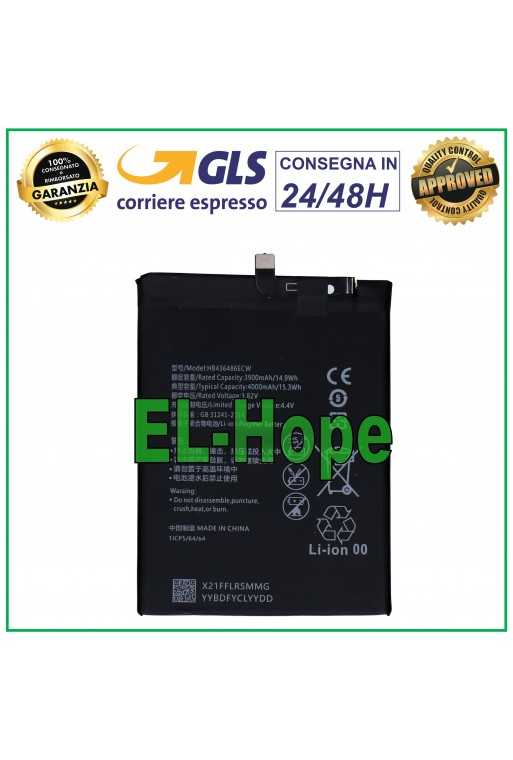 BATTERIA HB436486ECW HUAWEI MATE 10 PRO BLA-L09 BLA-L29 4000 mAh PARI ORIGINALE