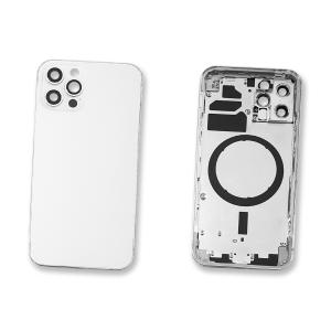 BACK COVER PER IPHONE 12 PRO BIANCO SILVER CON FRAME COMPATIBILE