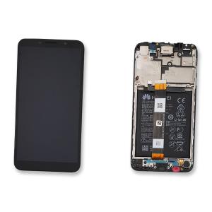 DISPLAY LCD PER HUAWEI Y5P NERO CON FRAME + BATTERIA 02353RJP