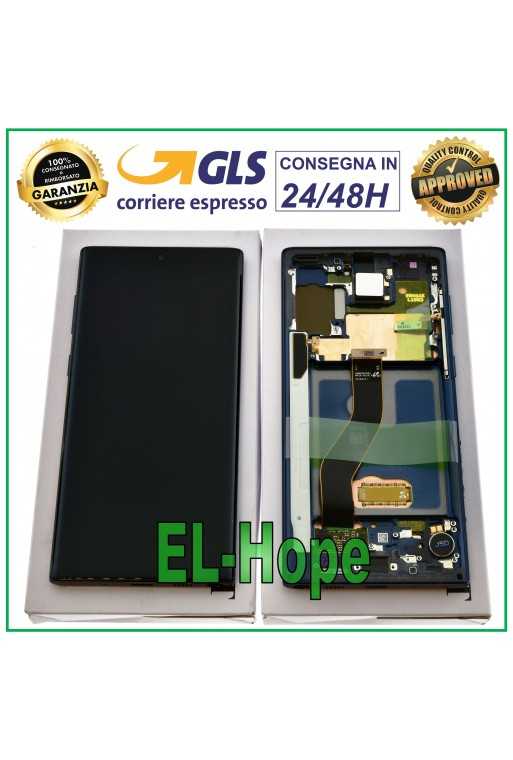 DISPLAY ORIGINALE SAMSUNG NOTE 10 SM-N970 N970F TOUCH SCREEN NERO GH82-20818A