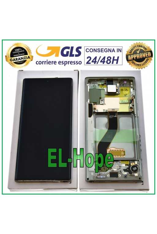 DISPLAY ORIGINALE SAMSUNG NOTE 10 SM-N970 N970F TOUCH SCREEN SILVER GH82-20818C