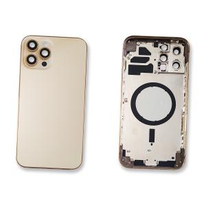 BACK COVER PER IPHONE 12 PRO MAX GOLD CON FRAME COMPATIBILE
