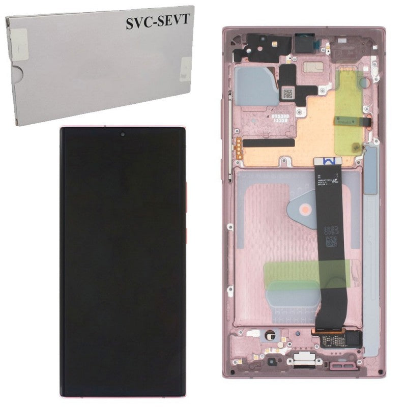 Samsung SERVICE PACK Display LCD ORIGINALE + Frame Per Galaxy Note 20 Ultra 4G 5G N986 N985 NO CAM | BRONZE
