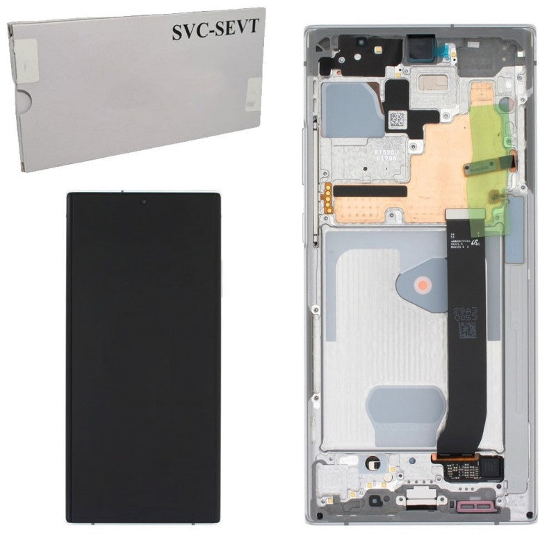 Samsung SERVICE PACK Display LCD ORIGINALE + Frame Galaxy Note 20 Ultra 4G N985 5G N986 | NO CAM | Bianco