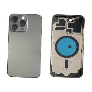 BACK COVER PER IPHONE 13 PRO NERO CON FRAME COMPATIBILE