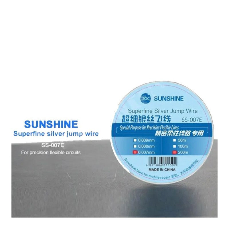 SUNSHINE SS-007E Bobina di Argento 0.007MM Filo Per Jump Wire Saldature | 200M