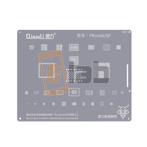 STENCIL 2D PER REBALLING FULL IC - NAND - BASEBAND - CPU - RAM IPHONE 6 / 6 PLUS QS01 QIANLI