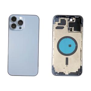 BACK COVER PER IPHONE 13 PRO MAX AZZURRO SIERRA CON FRAME COMPATIBILE