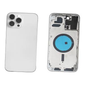 BACK COVER PER IPHONE 13 PRO MAX BIANCO SILVER CON FRAME COMPATIBILE