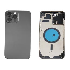 BACK COVER PER IPHONE 13 PRO MAX NERO CON FRAME COMPATIBILE