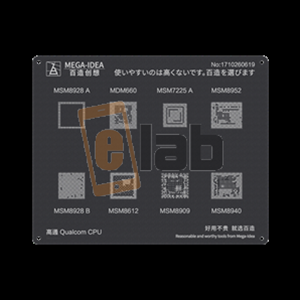 STENCIL NERO PER REBALLING CPU QUALCOMM SNAPDRAGON MSM8928 - MDM660 - MSM8612 - MSM7225 - MSM8909 - MSM8952 - MSM8940 QL23 MEGA-IDEA