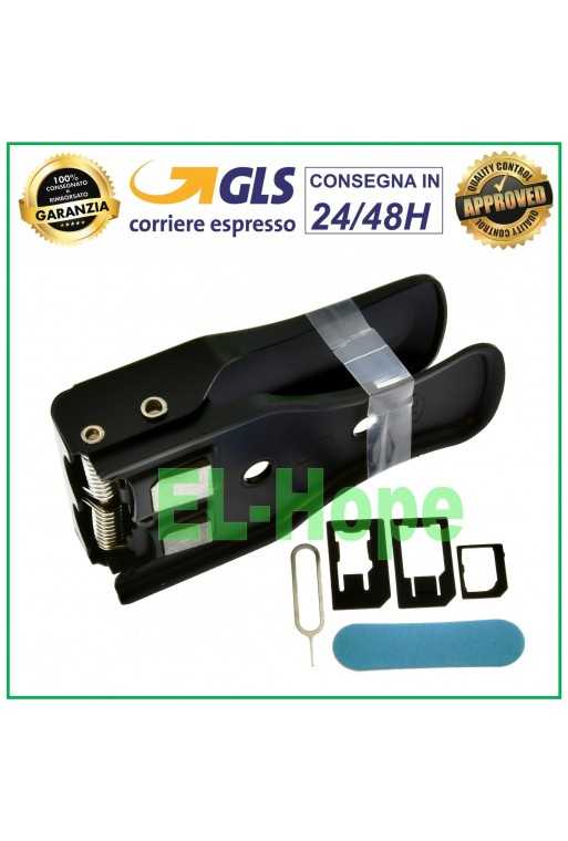 DOPPIO DUAL CUTTER TAGLIA SCHEDA DA SIM A MICRO E NANO KIT ADATTATORE SMARTPHONE