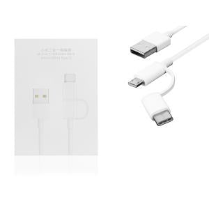 CAVO USB + MICRO USB + TYPE-C XIAOMI 2IN1 30CM BIANCO SJV4083TY- BLISTER RETAIL