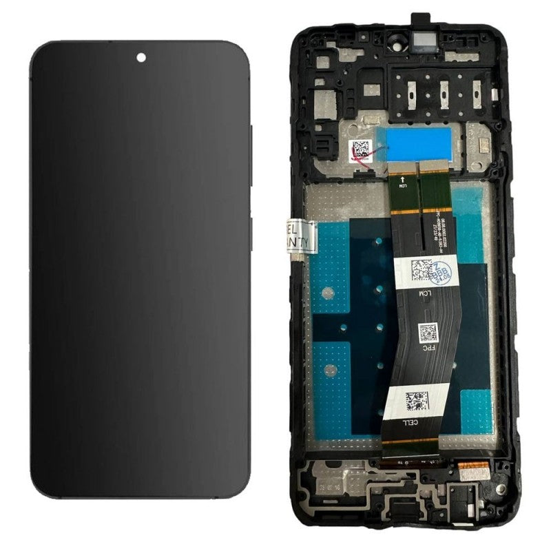 Display LCD Samsung Galaxy A14 4G A145 + Frame FLAT Nero