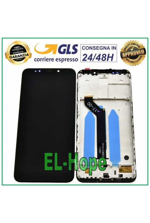DISPLAY LCD + FRAME PER XIAOMI REDMI 5 PLUS TOUCH SCREEN SCHERMO VETRO NERO