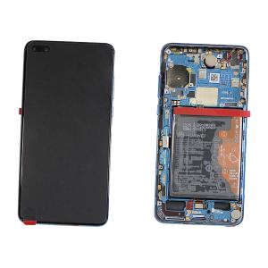 DISPLAY LCD PER HUAWEI P40 BLU CON FRAME + BATTERIA 02353MFU