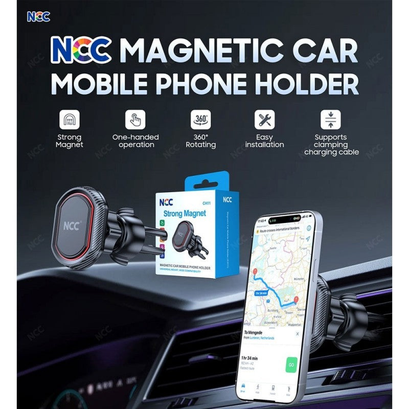 NCC Supporto da Auto CH11 Magnetico Universale Con Clip Per Bocchetta d&