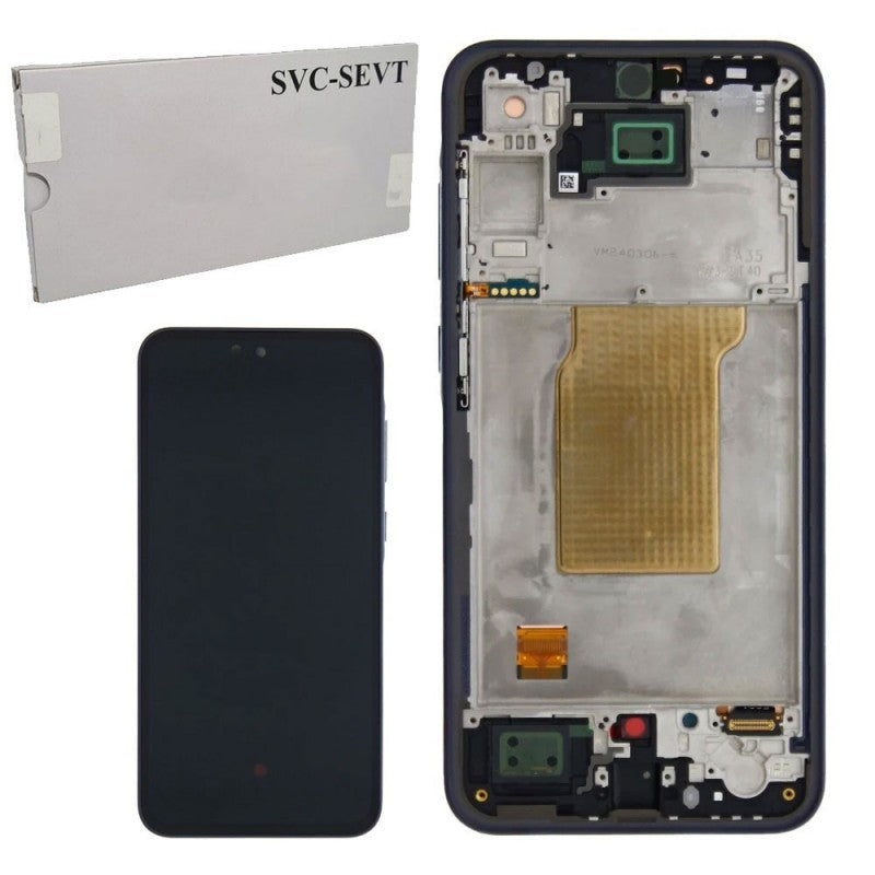 Samsung SERVICE PACK Display LCD ORIGINALE + Frame Per Galaxy A35 5G 2024 A356 | Black Navy (ASMBLD)