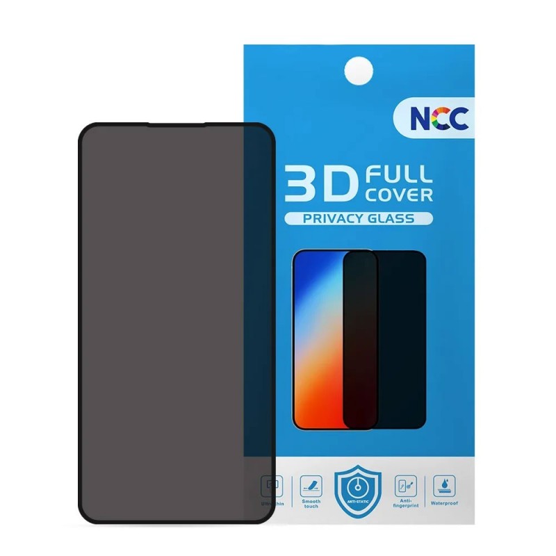 NCC Pellicola Privacy in Ceramica 3D per Apple iPhone 16 PRO Anti-Peeping Vetro Temperato ad Alta Definizione