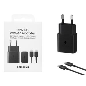 TRAVEL SAMSUNG EP-T1510XBEGEU PD 15W NERO CON CAVO TYPE-C - BLISTER