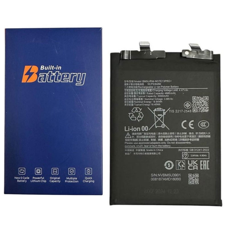 Batteria Compatibile BM5U per Xiaomi Redmi Note 13 Pro+ Plus