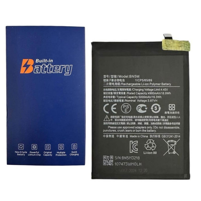Batteria Compatibile BN5M per Xiaomi Redmi Note 12 4G / 5G | 23021RAAEG 23021RAA2Y 22111317I 22111317G