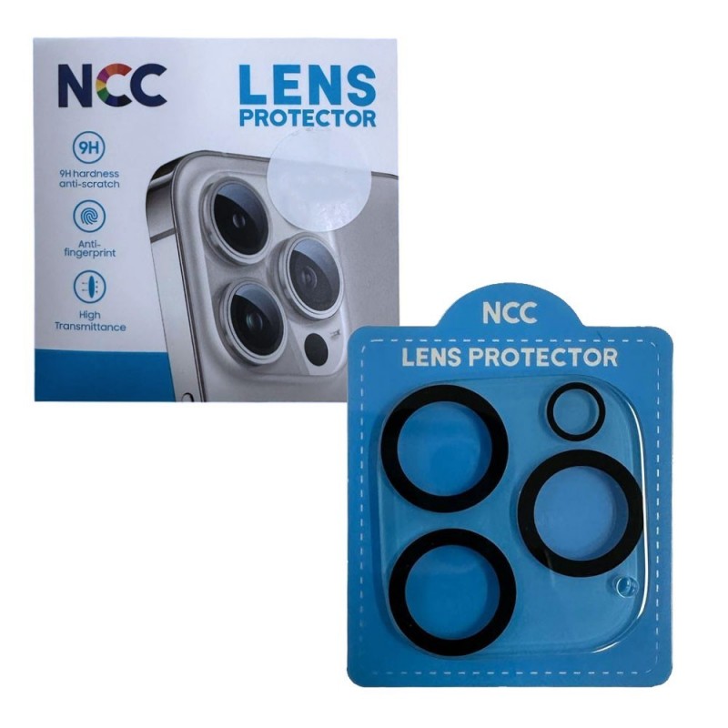 NCC Vetro Fotocamera Posteriore SLIM | LENS PROTECTOR Per Apple iPhone 15 PRO / 15 PRO MAX | 10 PEZZI