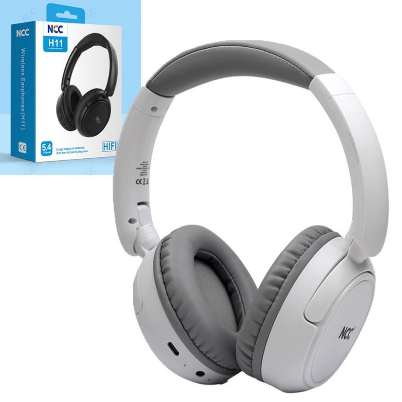 NCC Cuffie Bluetooth H11 Con Arco Audio HIFI Wireless 5.4 | Bianco