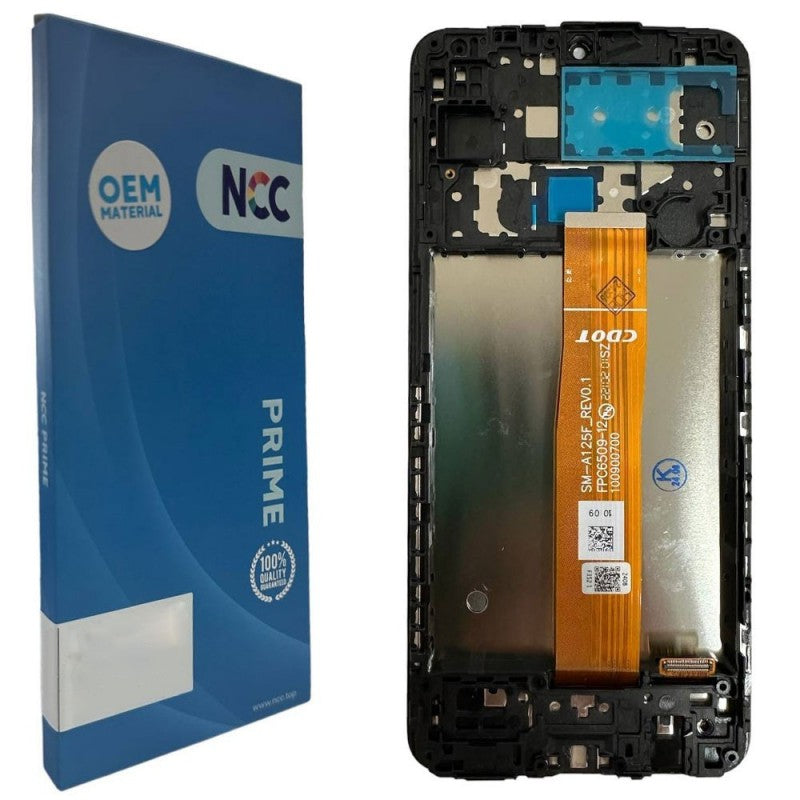 Display LCD NCC PRIME OEM MATERIAL + Frame Per Samsung A12 A125F A125U A125W A125M / A12S | A127F A127U A127M