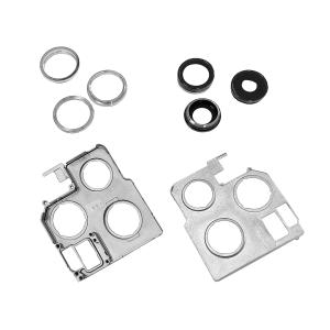 VETRO CAM POSTERIORE PER IPHONE 13 PRO MAX (KIT COMPLETO) SILVER