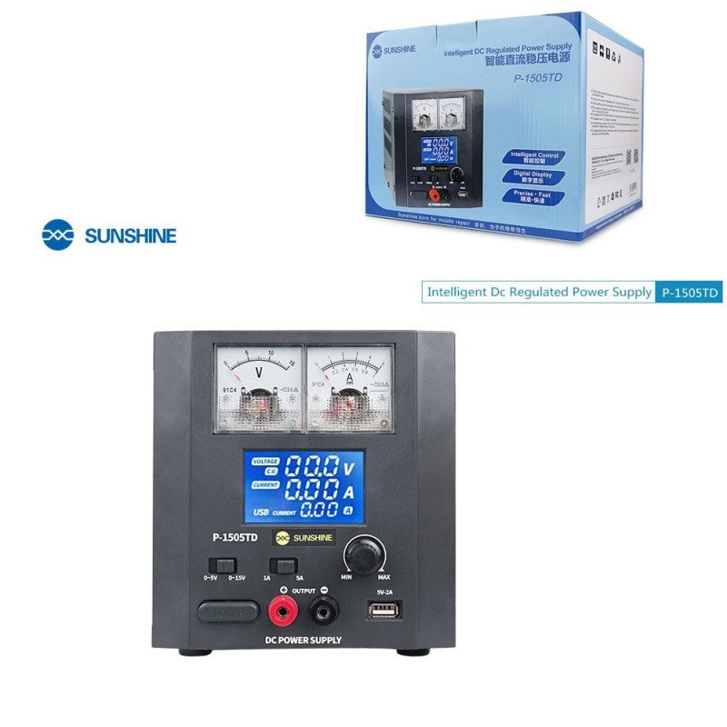 SUNSHINE P-1505TD Alimentatore Regolabile Stabilizzazione Intelligente DC Europa