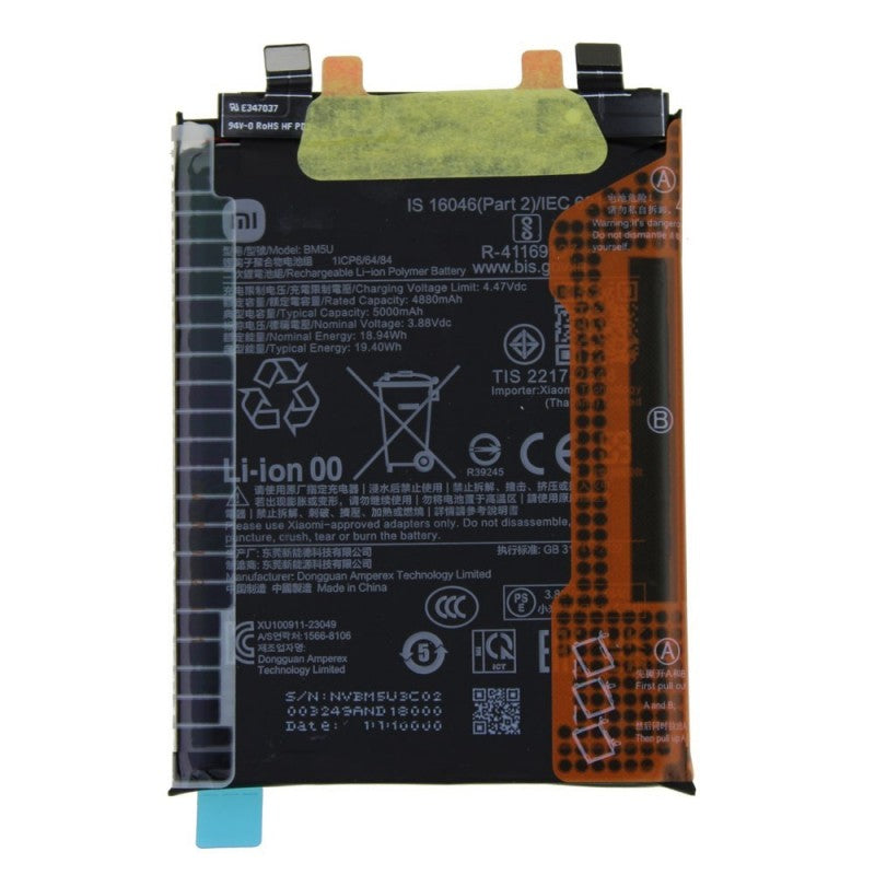 Xiaomi Service Pack Batteria BM5U Originale per Redmi Note 13 Pro+ Plus 5G