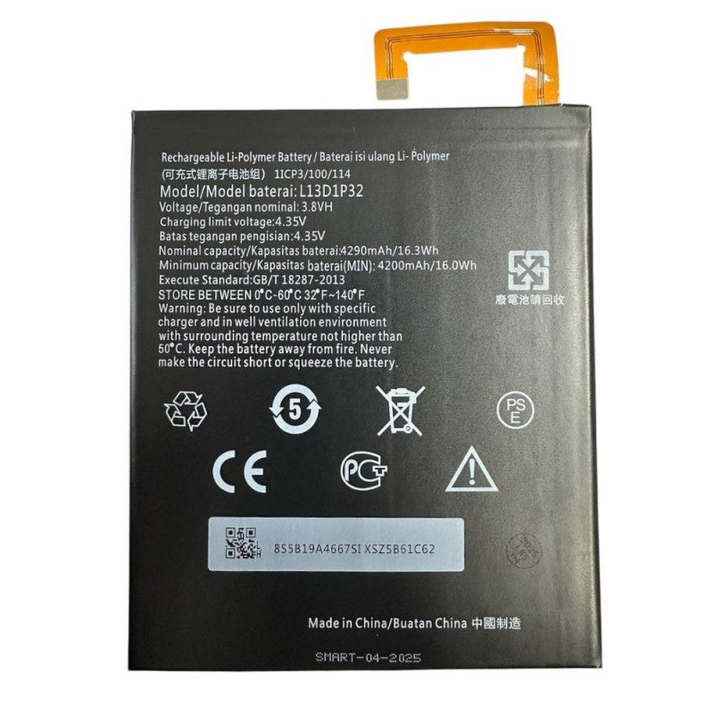 Batteria Compatibile per Lenovo Tab A8-50 A5500 | L13D1P32 4290MAH
