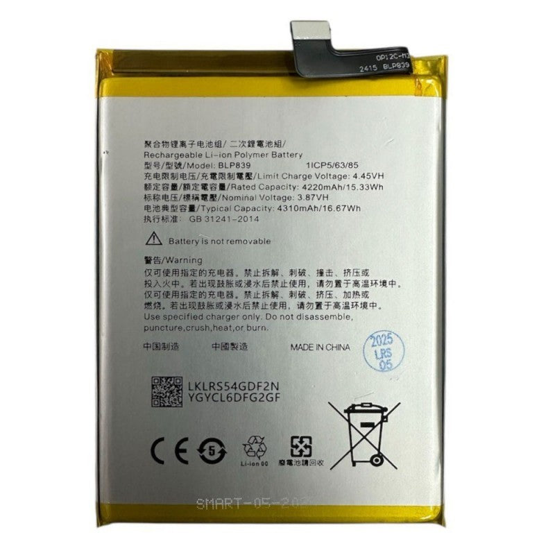 Batteria Compatibile BLP839 per OPPO A94 5G / A95 5G / RENO 5Z / F19