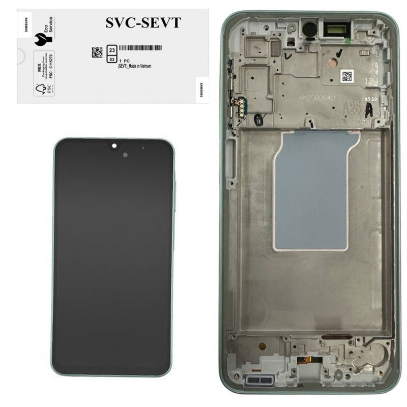 Samsung SERVICE PACK Display LCD ORIGINALE + Frame Galaxy A26 5G 2025 A266 | Lime Green