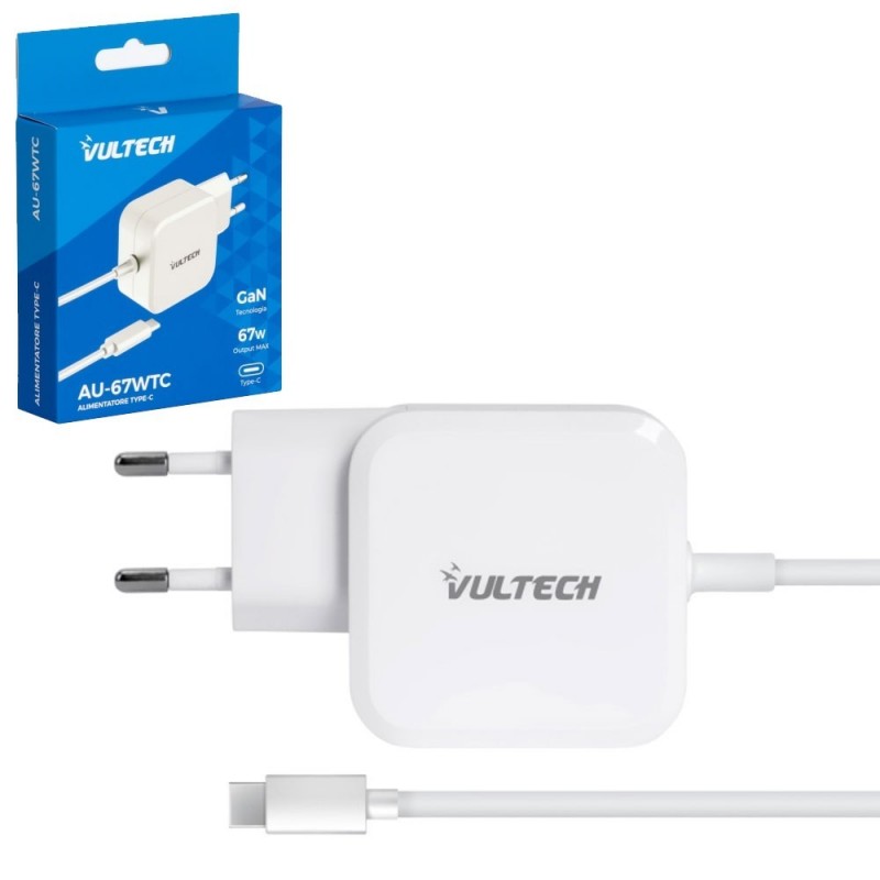 Alimentatore Universale per Notebook VULTECH AU-67WTC Rev 2.5 Autosettante con Connettore