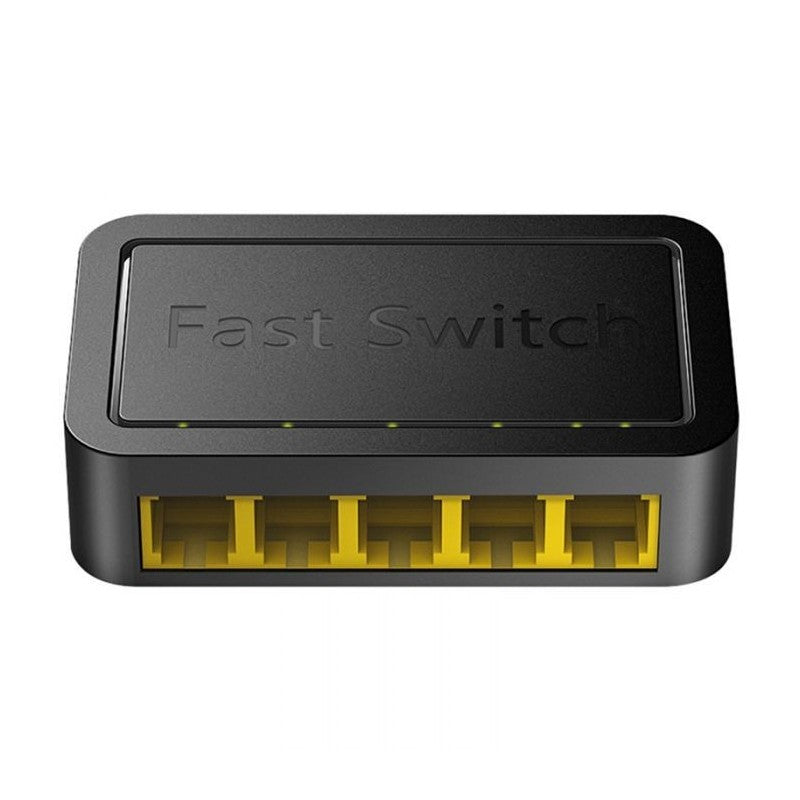 CUDY Switch da Rete 5 PORTE Fast Ethernet 10/100 MBPS